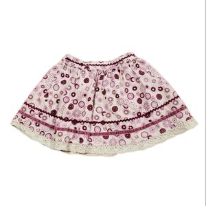 Hanna Andersson Pink and Cream Corduroy Skirt